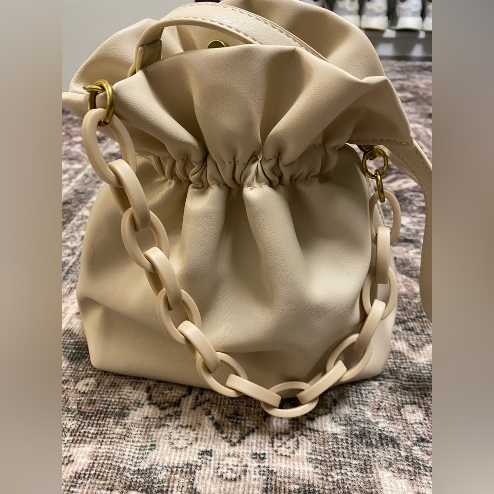 Faux Leather Bucket Bag